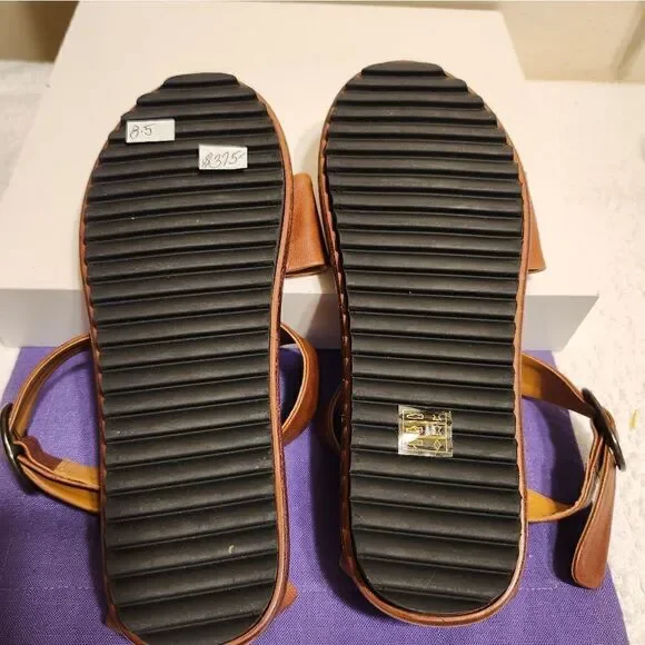 NWT P.Monjo "P-1320" Brown Butter Soft Leather Strappy Sandals sz.8.5 Ret $375 - Picture 7 of 7